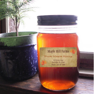 Maple Löv Maple Syrup-produktetikett Fraktsedel
