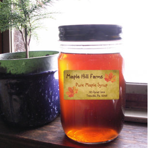 Maple Löv Maple Syrup-produktetikett Fraktsedel