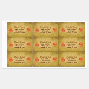 Maple Löv Maple Syrup Watersecure Label Klistermärke