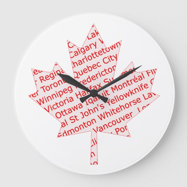 Maple löv med kanadensiska städernas klocka (Framsida)