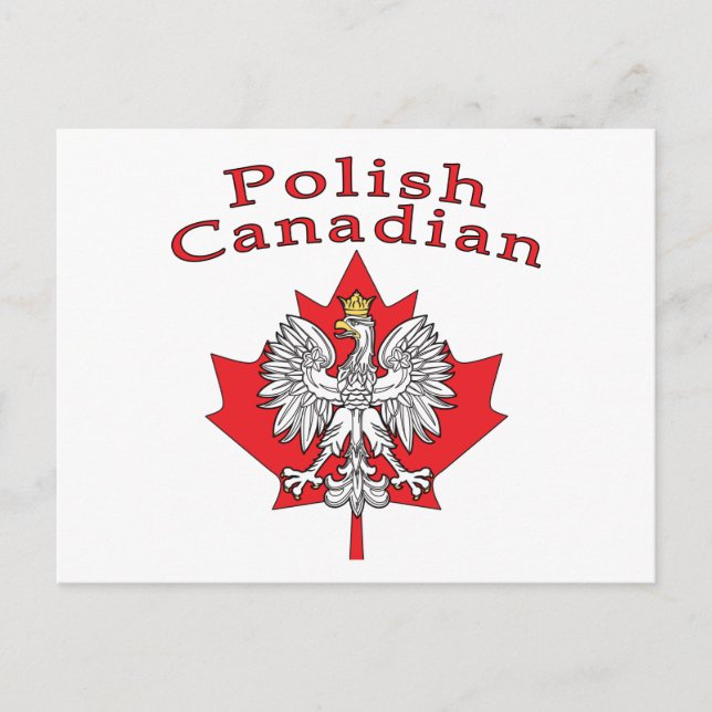 Maple Löv med polska kanadensiska Vykort (Framsida)