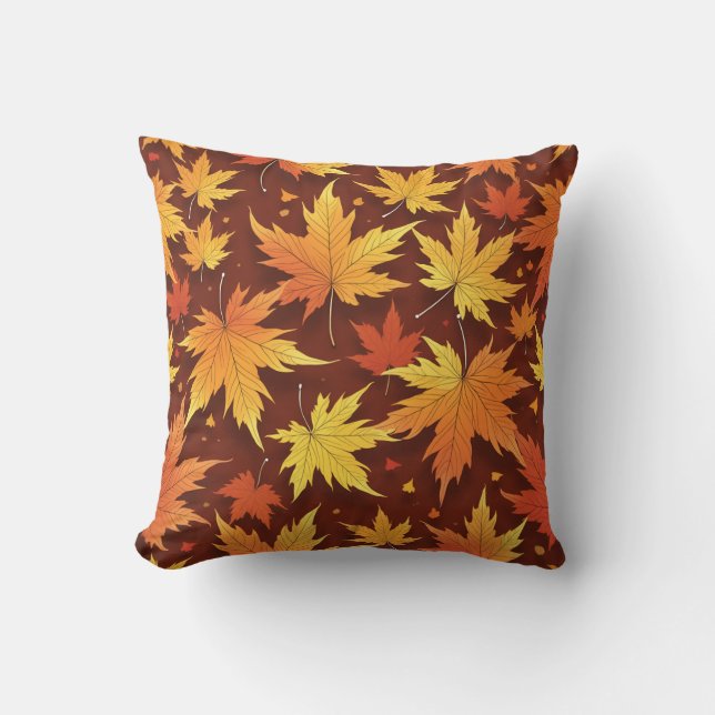 Maple löv mönster cushion kudde (Framsida)