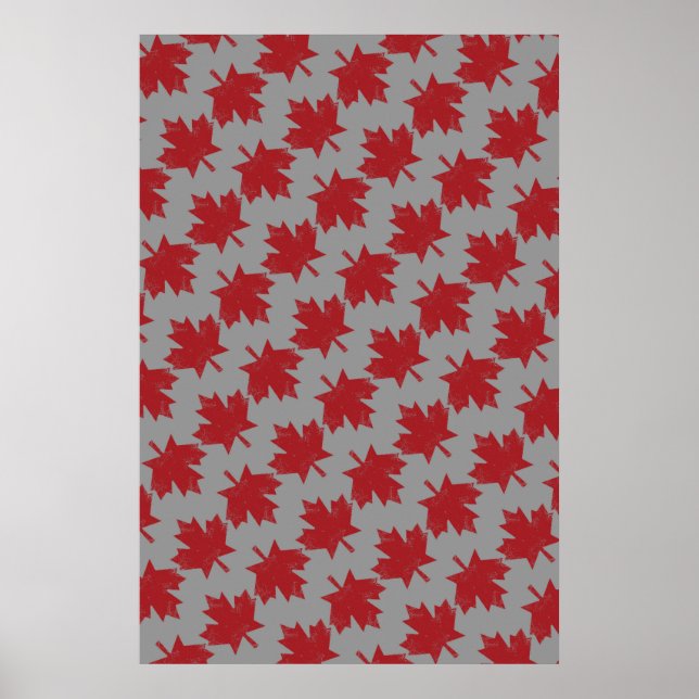 Maple Löv Mönster Poster (Framsidan)