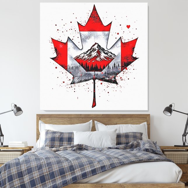 Maple Löv Mountain Soul Canvastryck (Insitu (sovrum))