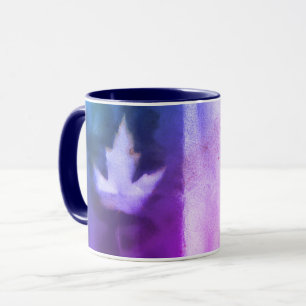 Maple Löv Natural Bläck Handmade Lila Organic Art Mugg