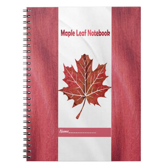 Maple Löv Note Bok Anteckningsbok (Framsidan)