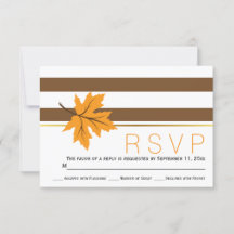 Maple löv och brun rand faller bröllopsOSA