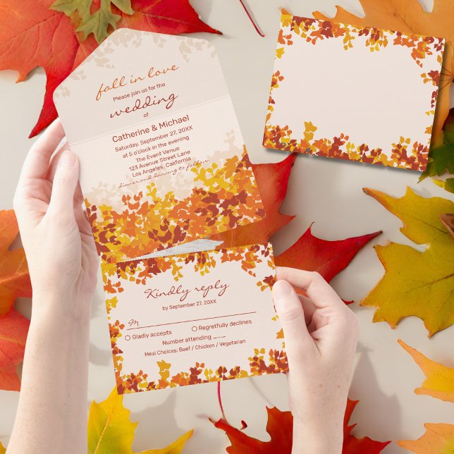 Maple Löv Orange & Terracotta Autumn Bröllop (Skapare uppladdad)