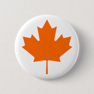 Maple Löv OrangeBrTransp MUSEUM Zazzle-presentatio Knapp