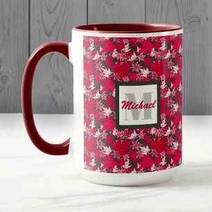 Maple Löv på en kolbakgrund i Mugg