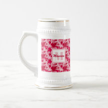 Maple-Löv på en Rosa-bakgrund