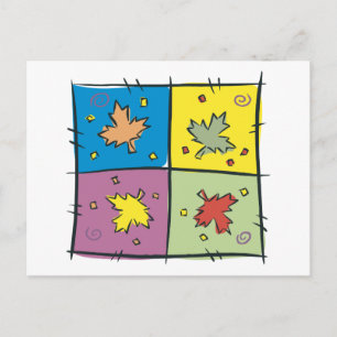 Maple Löv Pop Art Vykort