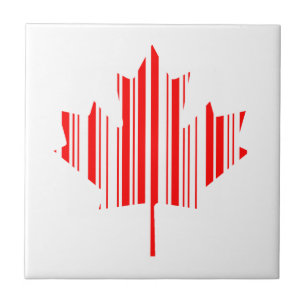MAPLE LÖV PUB CODE CANADA FLAGGA Barcode Mönster Kakelplatta