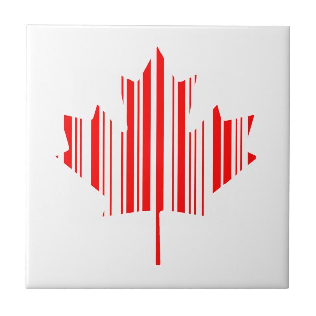 MAPLE LÖV PUB CODE CANADA FLAGGA Barcode Mönster Kakelplatta (Framsidan)