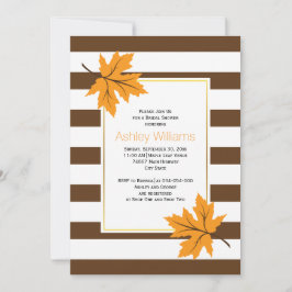 Maple löv, rand hösten bröllop möhippa inbjudningar