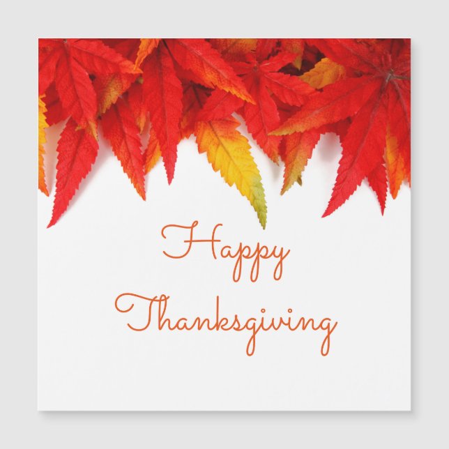 Maple Löv Red Höst löv Happy thanksgiving 2020 (Framsida)