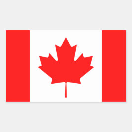 Maple Löv Symbol Rektangulärt Klistermärke