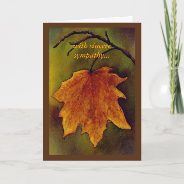 Maple Löv Sympathy Card Kort (Framsida)