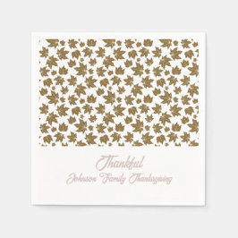 Maple Löv Thankful Thanksgiving Brunch Middag Pappersservett