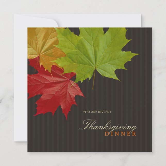 Maple Löv Thanksgiving Inbjudan till  (Framsida)