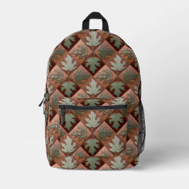 Maple löv tile mönster ryggsäck