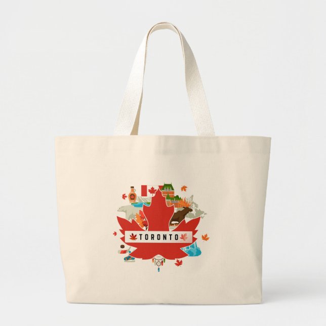 Maple Löv Toronto Tote Bag Jumbo Tygkasse (Framsidan)
