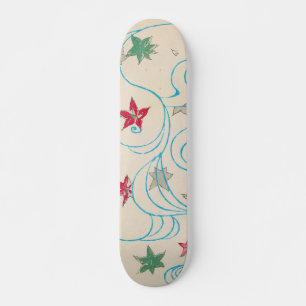 Maple Löv Vintage Japanska Mönster Mini Skateboard Bräda 18,5 Cm