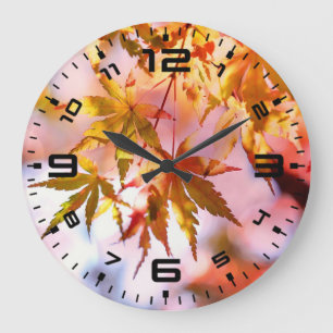 Maple Lövs liggande design-21355 Stor Klocka