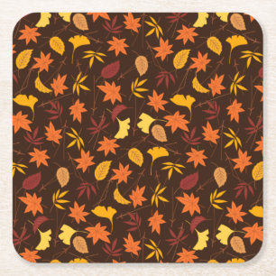 Maple Lövs Mönster-45947 Underlägg Papper Kvadrat