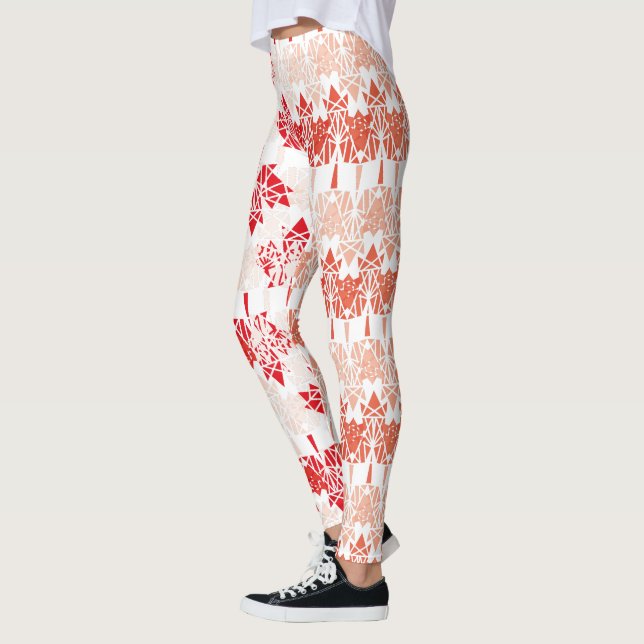 MAPLE MADE WITH TRIANGLES CANADA FLAG BY MASANSER LEGGINGS (Vänster)