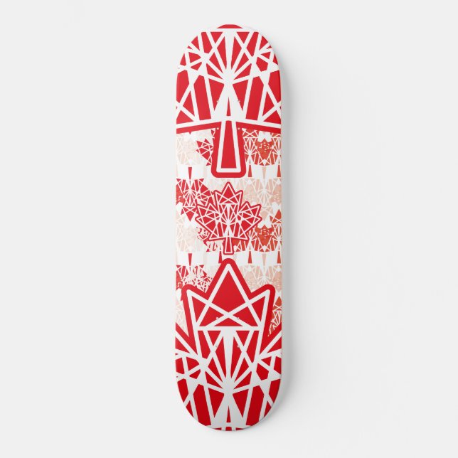 MAPLE MADE WITH TRIANGLES CANADA FLAG BY MASANSER MINI SKATEBOARD BRÄDA 18,5 CM (Framsida)