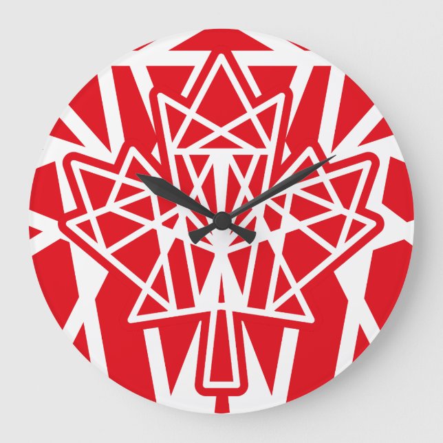 MAPLE MADE WITH TRIANGLES CANADA FLAG BY MASANSER STOR KLOCKA (Framsida)