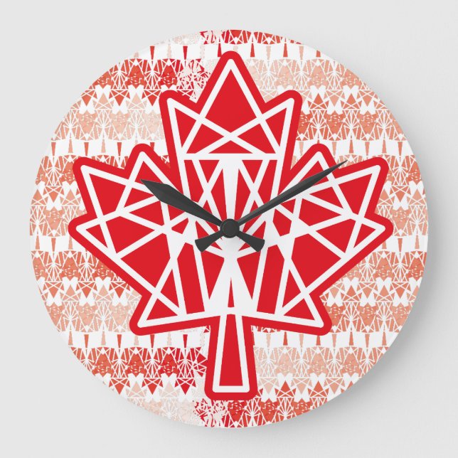 MAPLE MADE WITH TRIANGLES CANADA FLAG BY MASANSER STOR KLOCKA (Framsida)