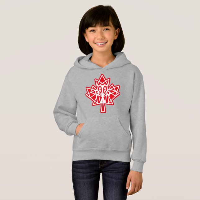 MAPLE MADE WITH TRIANGLES CANADA FLAG BY MASANSER T SHIRT (Hel framsida)
