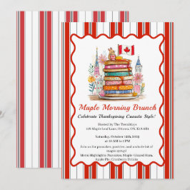 Maple MorgBrunch | 3D Dollhouse Pancake Inbjudningar