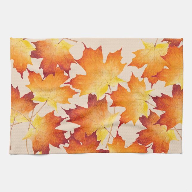 Maple par på ett kökshandduk (Horisontell)