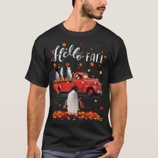 Maple Penguins Löv hösten Red Lastbil T Shirt