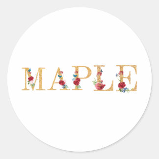 Maple Runt Klistermärke