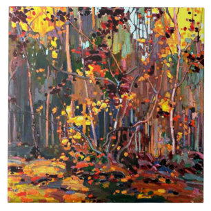 Maple Saplings, bra konst av Tom Thomson  Kakelplatta