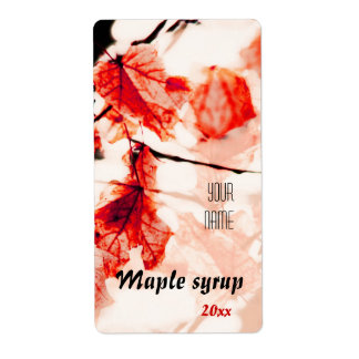 Maple sirap av löv fraktsedel