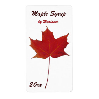 Maple sirap canup label fraktsedel