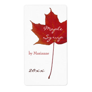 Maple sirap canup label fraktsedel