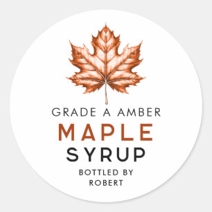 Maple sirap homemade recept runt klistermärke