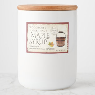 Maple sirap-parchemärkeshassett - poststämpel 3 x mat etiketter