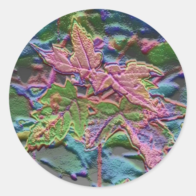 maple sprout runt klistermärke (Framsida)