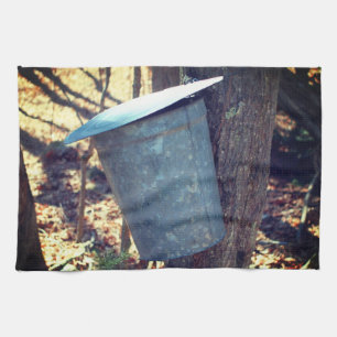 Maple Sugar Bucket på Träd Kökshandduk