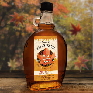 Maple Syrup Autumn Löv Business Burk Anpassningsba Fraktsedel