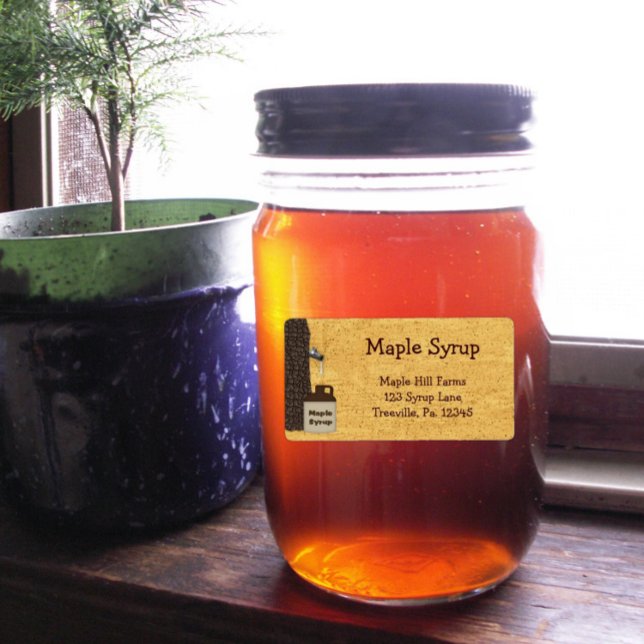 Maple Syrup Business Label Product Label Fraktsedel (Skapare uppladdad)
