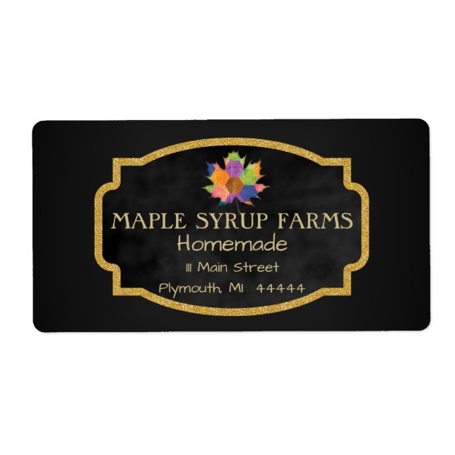 Maple Syrup Business Shipping Label Fraktsedel (Framsidan)