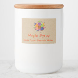 Maple Syrup Canning Label Mat Etiketter